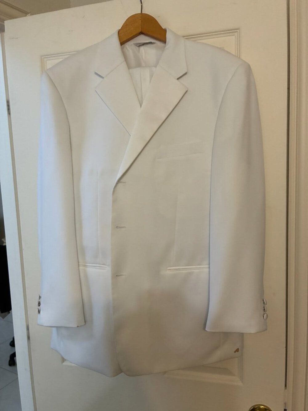 Made in Italy, white elegant suit